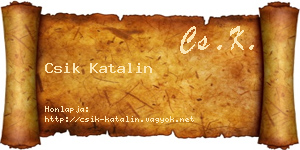 Csik Katalin névjegykártya